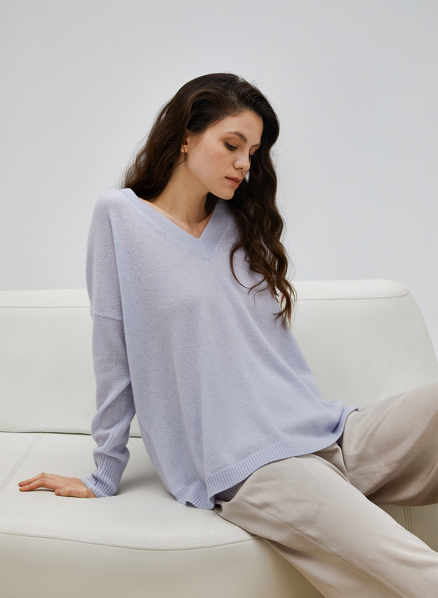 Cashmere Long Sleeved Pullover Sweater