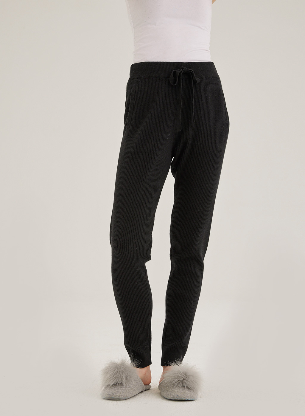 fine ribbed slim joggers