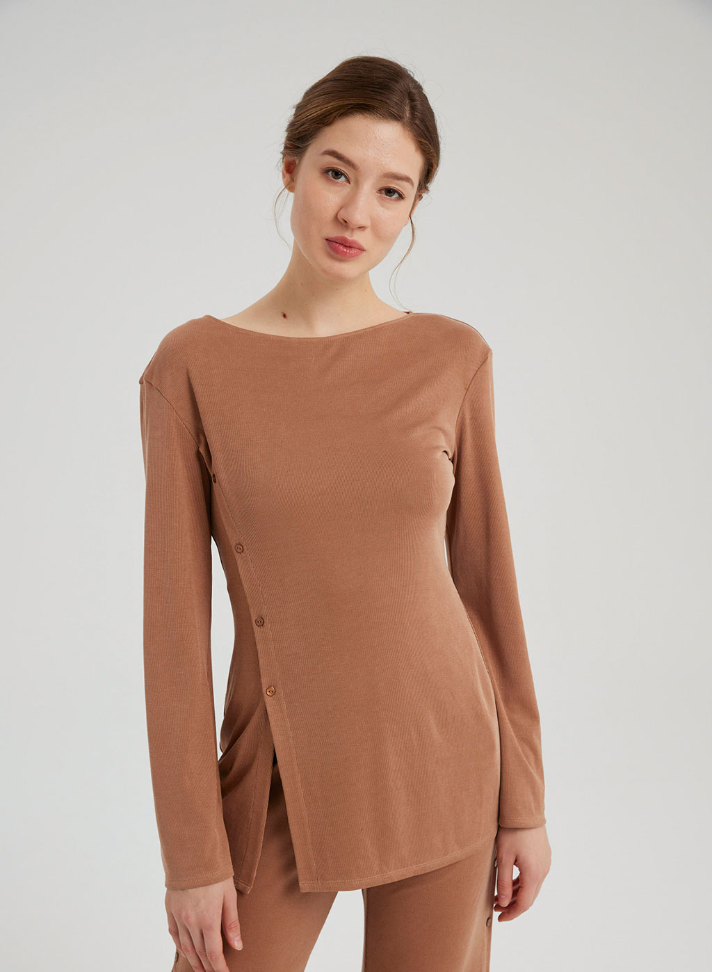 Stretchy Solid Pullover Top
