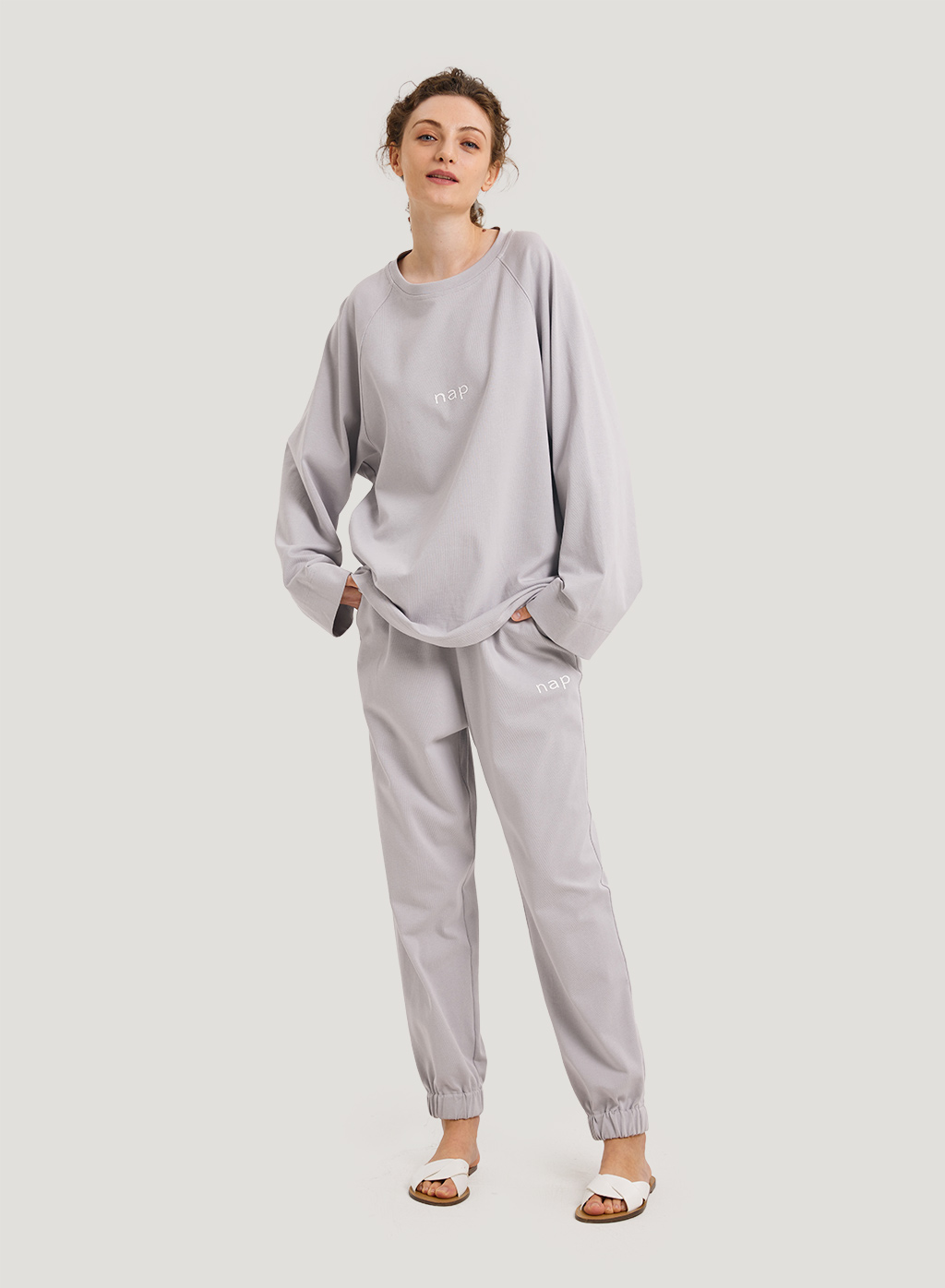 Classic Long-Sleeve Crewneck Pajama Set
