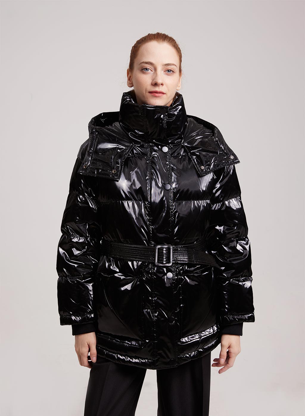 Nap Loungewear Belted Glossed-shell Down Jacket In Black | ModeSens