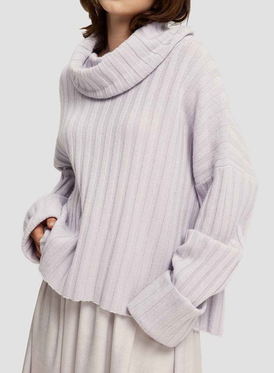 100% Wool Loose Turtleneck Pullover