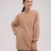 Wool Blend Crewneck Loose Fitted Knit Sweater