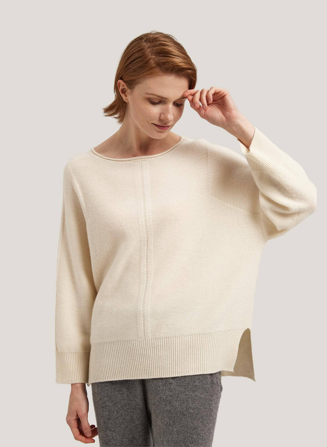 Pure Cashmere Slouchy Crewneck Sweater
