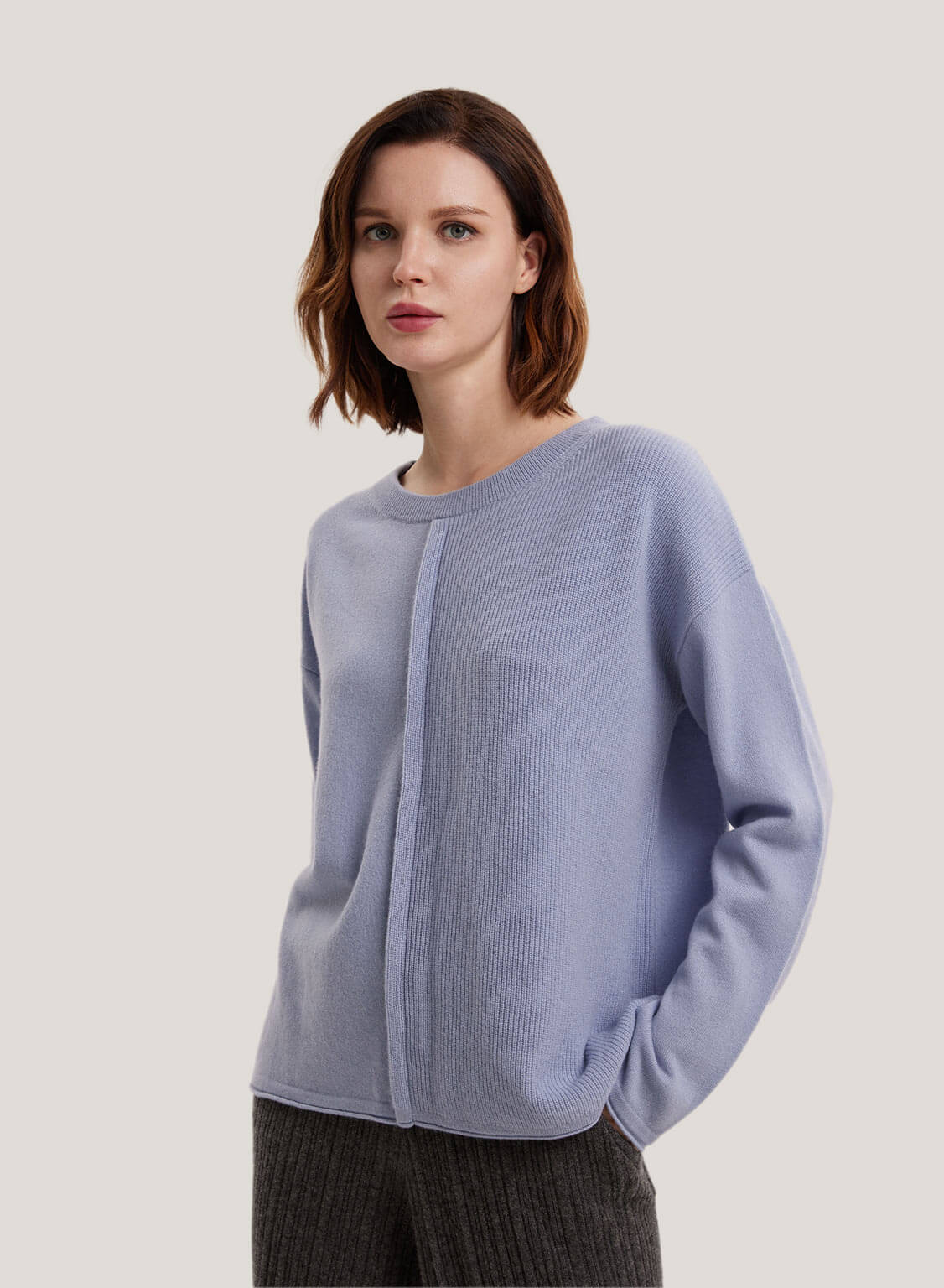 Wool Crewneck Loose Fit Pullover